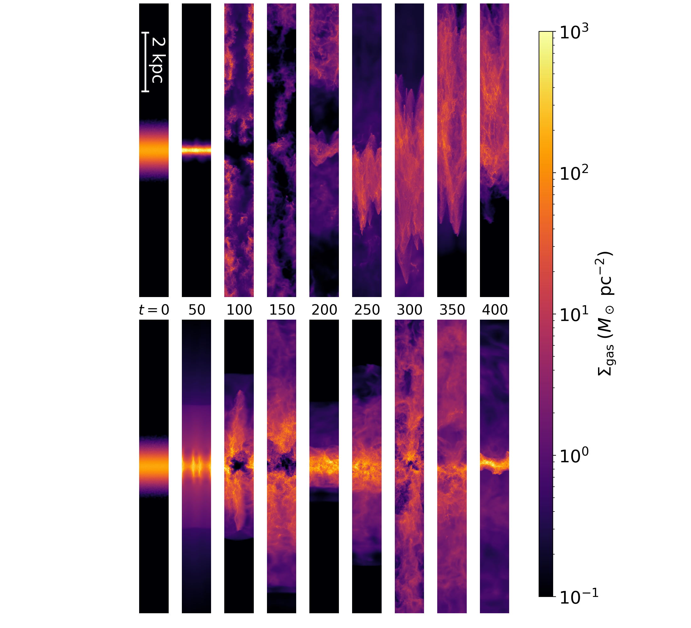 Gas-rich disk with and without magnetic fields
